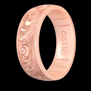 Enso Rose Gold Silicone Ring Size 7
